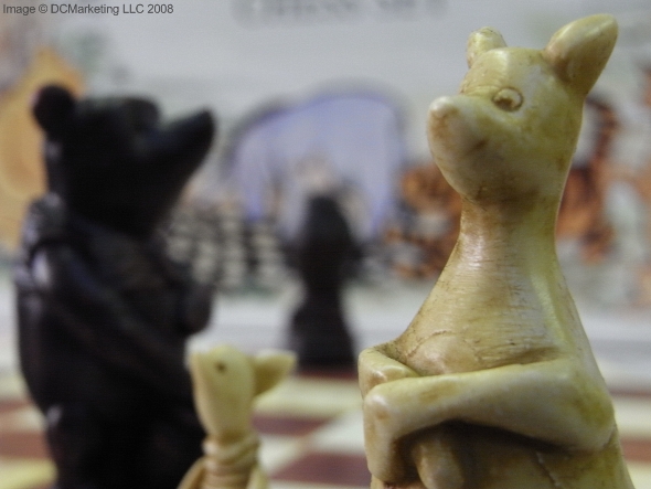Winnie the Pooh Plain Theme Chess Set - Including Chess Board